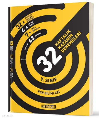 Hız Yayınları 7.Sınıf Fen Bilimleri 32 Haftalık Kazanım Denemeleri