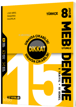 Hız Yayınları 8. Sınıf 15'li Deneme Türkçe