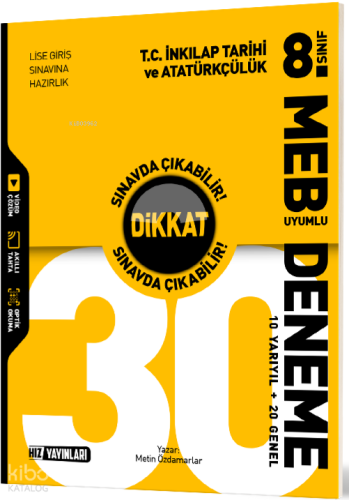 Hız Yayınları 8. Sınıf İnkılap Tarihi 30’lu Deneme