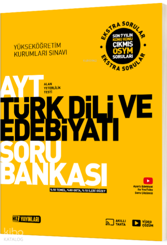Hız Yayınları Ayt Türk Dili Ve Edebiyatı Soru Bankası
