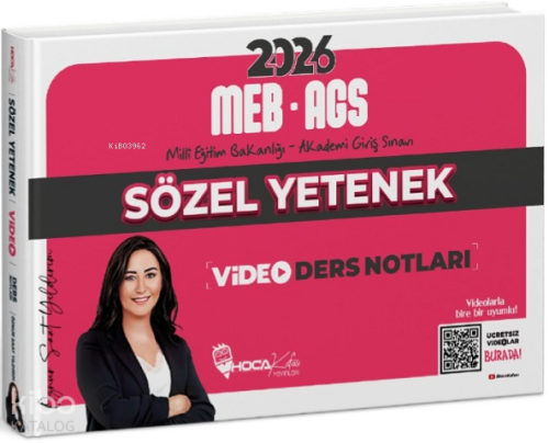 Hoca Kafası 2026 MEB-AGS Sözel Yetenek Video Ders Notları