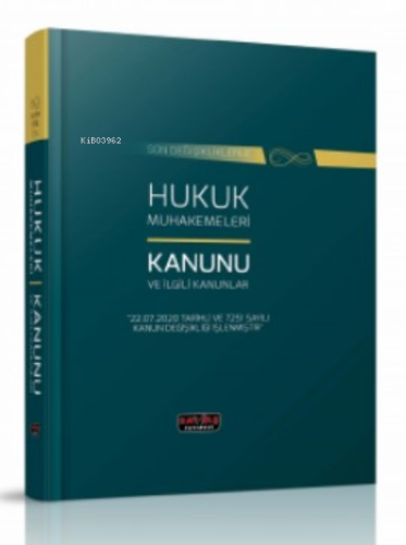 Hukuk Muhakemeleri Kanunu ve İlgili Kanunlar Dikişli Ciltli - Kitapiks