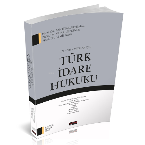 İİBF, SBF, MYO’lar İçin Türk İdare Hukuku - Kitapiks.com