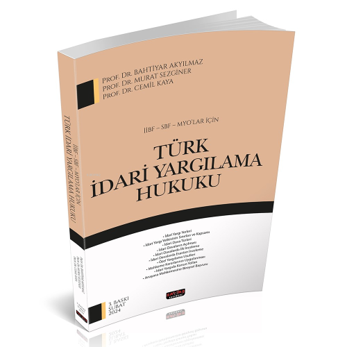 İİBF, SBF, MYO’lar İçin Türk İdari Yargılama Hukuku - Kitapiks.com