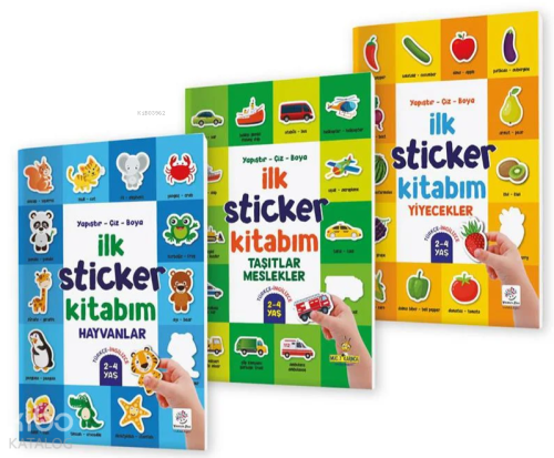 İlk Sticker Kitabım (2-4 Yaş) ;Yapıştır - Çiz - Boya