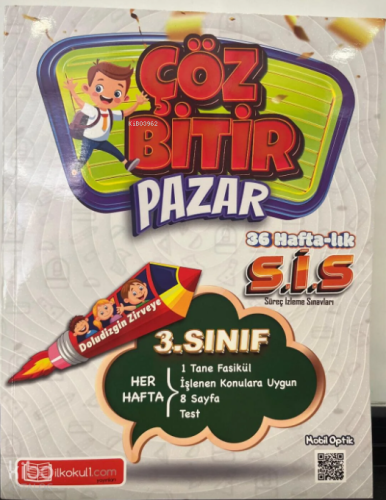 İlkokul1 Yayınları 3.Sınıf Çöz Bitir (36 Hafta, Haftalık Deneme )