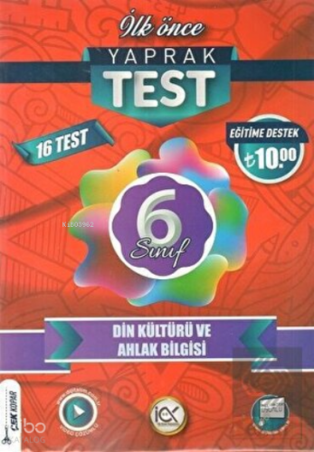 İlkönce 06.Sınıf Yaprak Test Din Kültürü - 2023