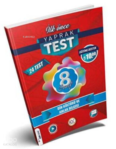 İlkönce 08.Sınıf Yaprak Test Din Kültürü - 2023