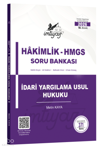 İmtiyaz 2026 HMGS Hakimlik İdari Yargılama Usul Hukuku Soru Bankası