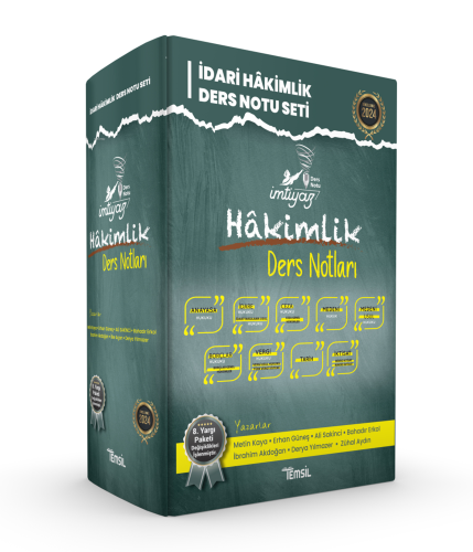İmtiyaz Adli Hakimlik Ders Notları Seti - Kitapiks.com