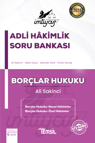 İmtiyaz Adli Hakimlik Soru Bankası Borçlar Hukuku Genel Hükümler-Özel Hükümler