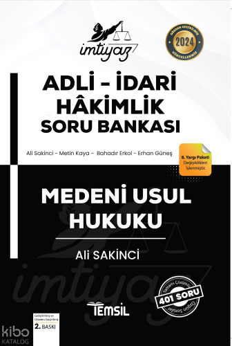 İmtiyaz  Adli - İdari Hakimlik  Medeni Usul Hukuku  Soru Bankası