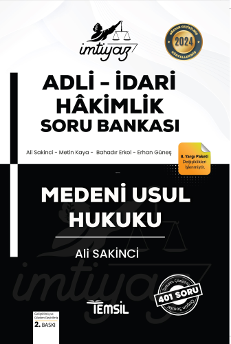 İmtiyaz Adli - İdari Hakimlik Medeni Usul Hukuku Soru Bankası