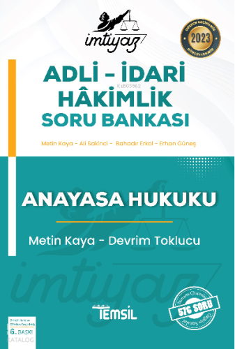 İmtiyaz Adli İdari Hakimlik Soru Bankası Anayasa Hukuku
