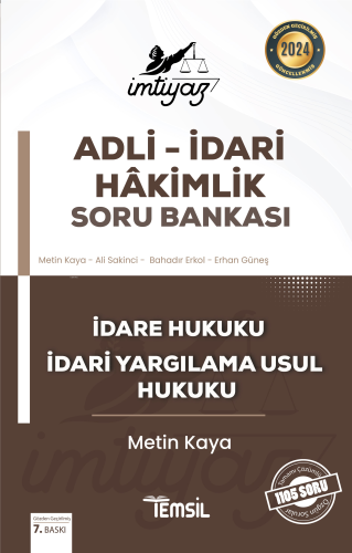 İmtiyaz Adli - İdari Hakimlik Soru Bankası İdare Hukuku ve İdari Yargılama Usul Hukuku