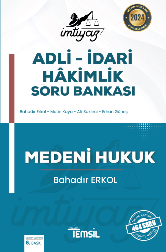 İmtiyaz Adli – İdari Hakimlik Soru Bankası Medeni Hukuk