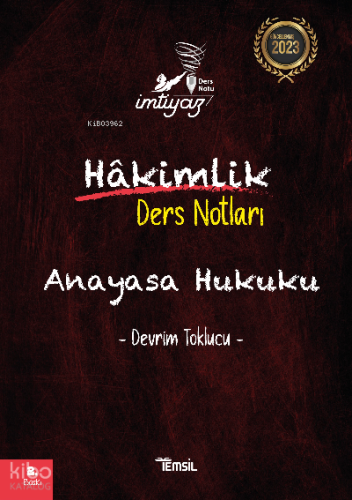 İmtiyaz Anayasa Hukuku Hakimlik Ders Notları