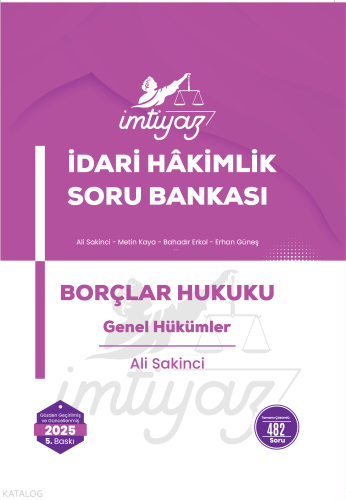 İmtiyaz  İdari Hakimlik Soru Bankası Borçlar Hukuku  Genel Hükümler