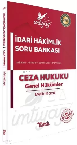 İmtiyaz İdari Hakimlik Soru Bankası Ceza Hukuku