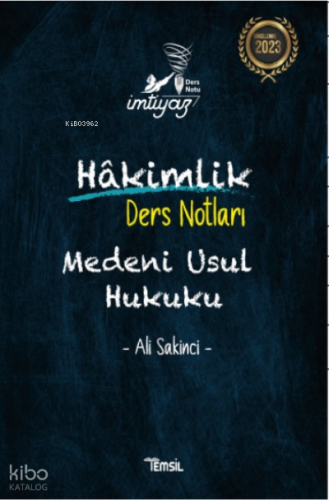 İmtiyaz Medeni Usul Hukuku Hakimlik Ders Notları