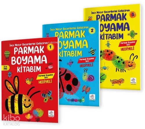 İnce Motor Becerilerini Geliştiren Parmak Boyama Kitabım Serisi - Parm