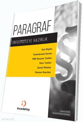 İncedetay Yayıncılık YKS Paragraf Soru Bankası