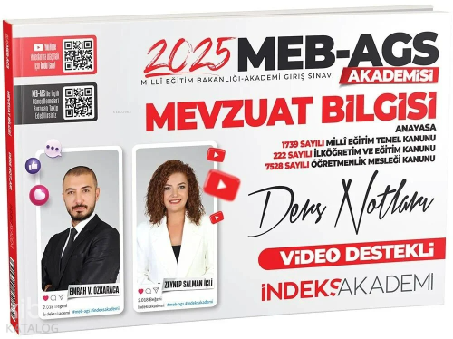 İndeks Akademi 2025 MEB AGS Akademisi Mevzuat Bilgisi Video Ders Notları