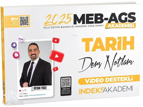 İndeks Akademi 2025 MEB-AGS Akademisi Tarih Video Ders Notları - Kitap