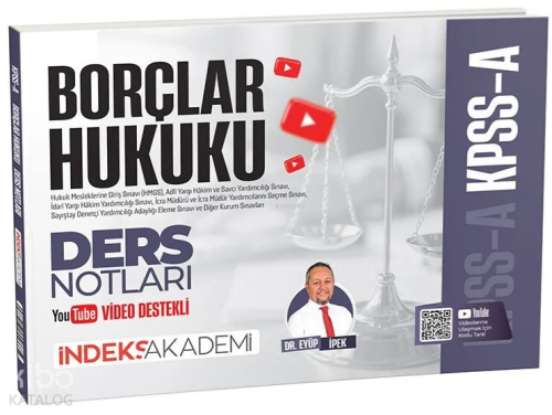 İndeks Akademi 2026 KPSS A Grubu Borçlar Hukuku Video Ders Notları
