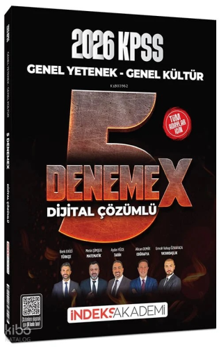 İndeks Akademi 2026 KPSS Genel Yetenek Genel Kültür 5 DenemeX Çözümlü