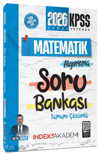 İndeks Akademi 2026 KPSS Matematik Algoritma Soru Bankası Çözümlü