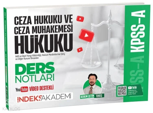 İndeks Akademi KPSS A Grubu Ceza Hukuku ve Ceza Muhakemesi Hukuku Video Ders Notları
