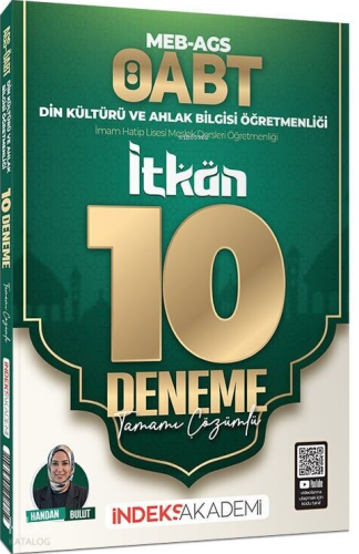 İndeks Akademi ÖABT MEB-AGS Din Kültürü ve Ahlak Bilgisi İTKAN 10 Dene