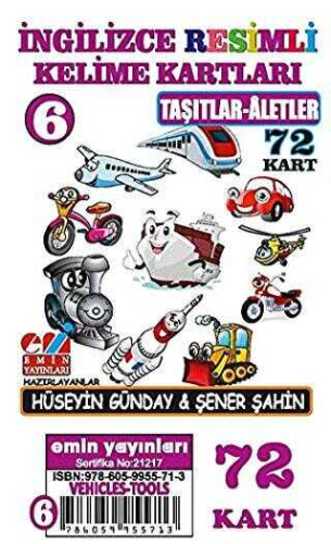İngilizce 06.Taşıtlar-Aletler / Resimli Kelime Kartları 72-Kart - Kita