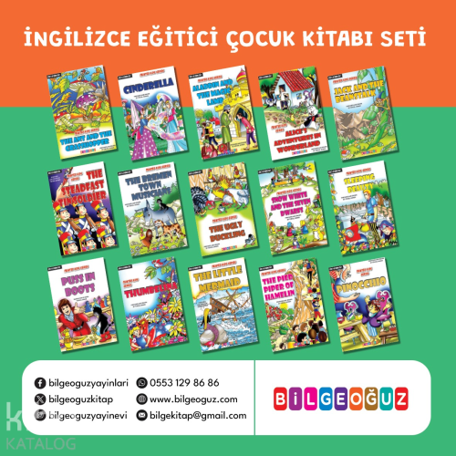 İngilizce Eğitici Çocuk Kitabı Seti(15 Kitap) - Kitapiks.com