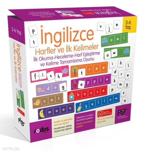 İngilizce İlk Okuma - Heceleme - Eleştirme ve Kelime Tamamlama Oyunu (3-6 Yaş)