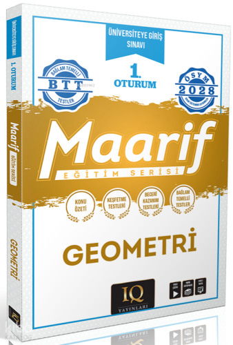 IQ Yayınları 2028 TYT Geometri Maarif Eğitim Serisi 1. Oturum
