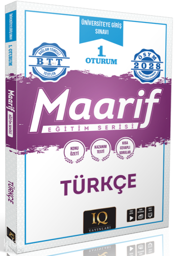 IQ Yayınları 2028 TYT Türkçe Maarif Eğitim Serisi 1. Oturum