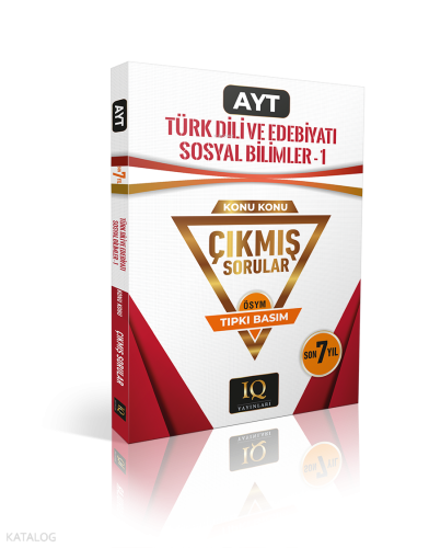 IQ Yayınları AYT Edebiyat Sosyal - 1 Konu Konu Çıkmış Sorular
