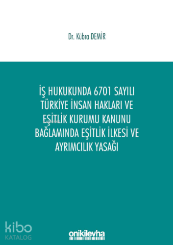 İş Hukukunda 6701 Sayılı Türkiye İnsan Hakları ve Eşitlik Kurumu Kanunu Bağlamında Eşitlik İlkesi ve Ayrımcılık Yasağı