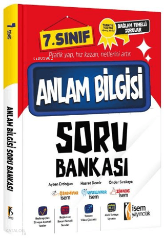 İsem 7. Fiber Sınıf Anlam Bilgisi Soru Bankası