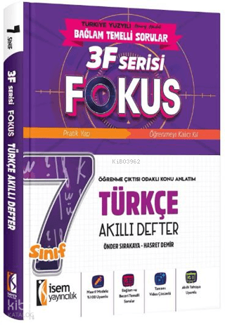 İsem 7. Sınıf Türkçe 3F Focus Akıllı Defter