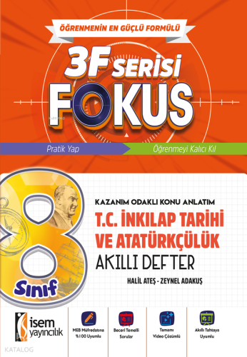 İsem Yayıncılık 8. Sınıf T.C. İnkılap Tarihi ve Atatürkçülük Akıllı Defter