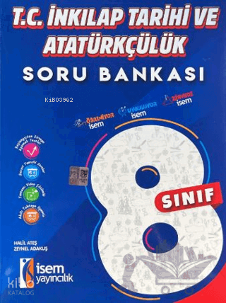 İsem Yayıncılık 8. Sınıf T.C. İnkılap Tarihi ve Atatürkçülük Soru Bankası