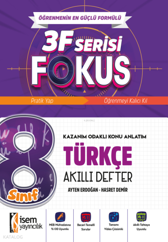 İsem Yayıncılık 8. Sınıf Türkçe Akıllı Defter