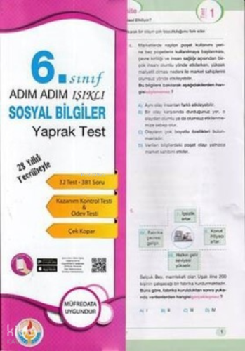 Işıklı - Adım Adım Işıklı 6.Sınıf Sosyal Bilgiler Yaprak Test