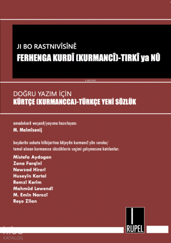 Ji Bo Rastnivîsînê Ferhanga Kurdî (Kurmancî)-Tirkî ya Nû