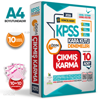 Kara Kutu Yayınları 2026 KPSS Ortaöğretim Genel Kültür Genel Yetenek ÖSYM Çıkmış Karma 10'lu Deneme Çözümlü