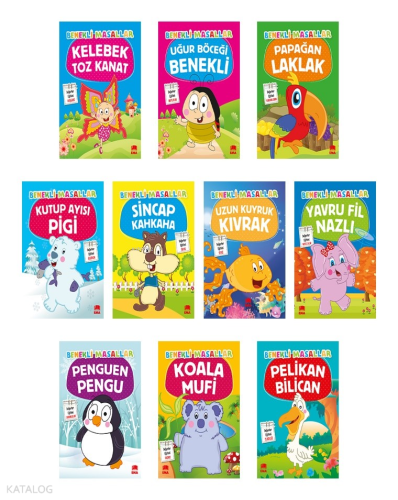 Karakter Geliştiren Benekli Masallar Seti; (10 Kitap, 1. ve 2. Sınıflar İçin)