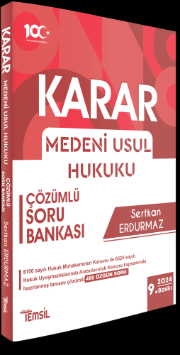 Karar Medeni Usûl Hukuku Çözümlü Soru Bankası